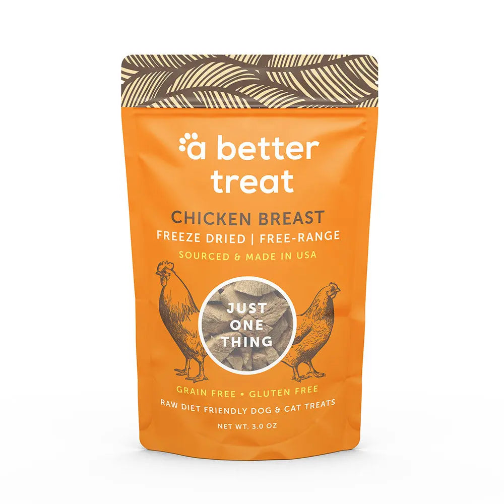 Premium Freeze - Dried Dog and Cat Treats Made from 100% Free - Range Chicken Breast, 3 oz