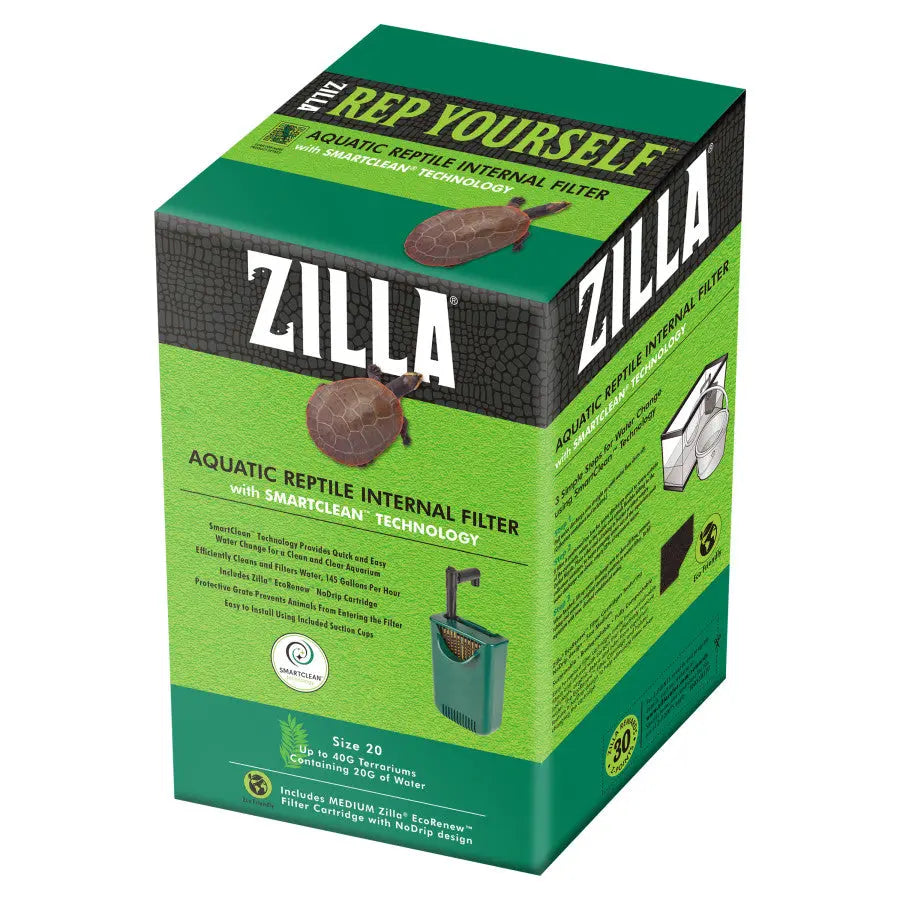 Zilla Internal Aquatic Reptile Filter with Innovative SmartClean™ Technology