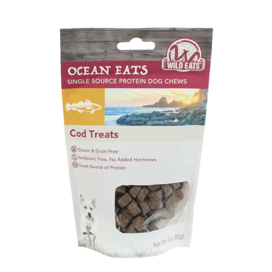Wild Eats All - Natural Wild - Caught North Atlantic Cod Dog Treats, 3 Ounce Pack