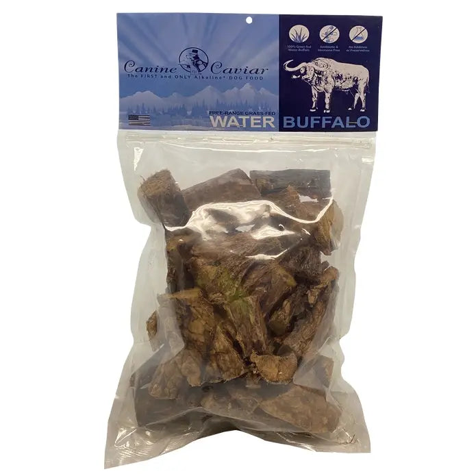 Canine Caviar 8oz Premium Free - Range Water Buffalo Lungs Dog Chews