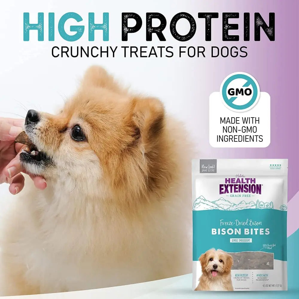 Health Extension 4.5 oz All - Natural Bison Bites Dog Treats