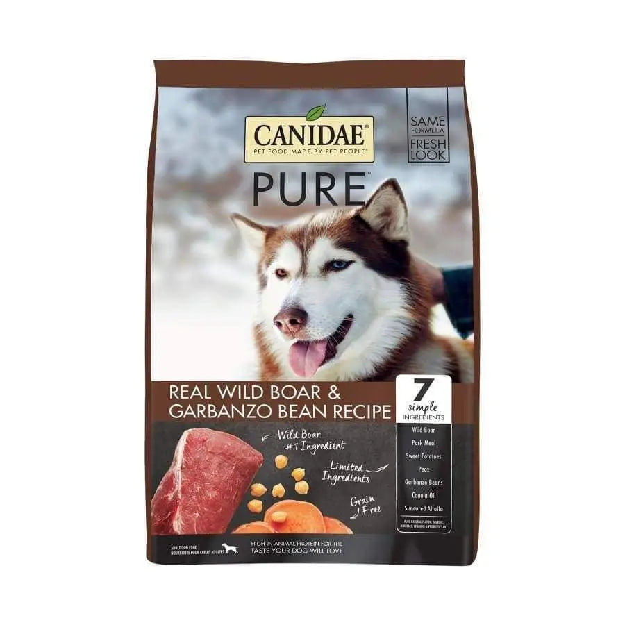 CANIDAE PURE Premium Grain-Free Dry Dog Food with Real Wild Boar and Garbanzo Bean Recipe