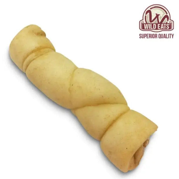 Wild Eats All - Natural Water Buffalo Cheek Roll Dog Treats for Long - Lasting Chewing (5 - 6 Cheek Rolls)