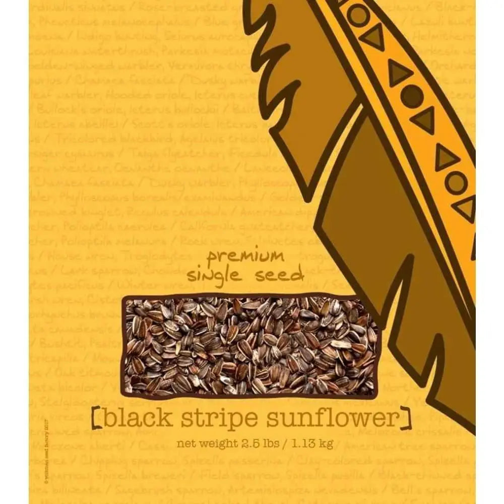 Volkman Seed Company High - Quality Premium Single - Variety Black Stripe Sunflower Seeds for Bird Food, 2.5 lb Package