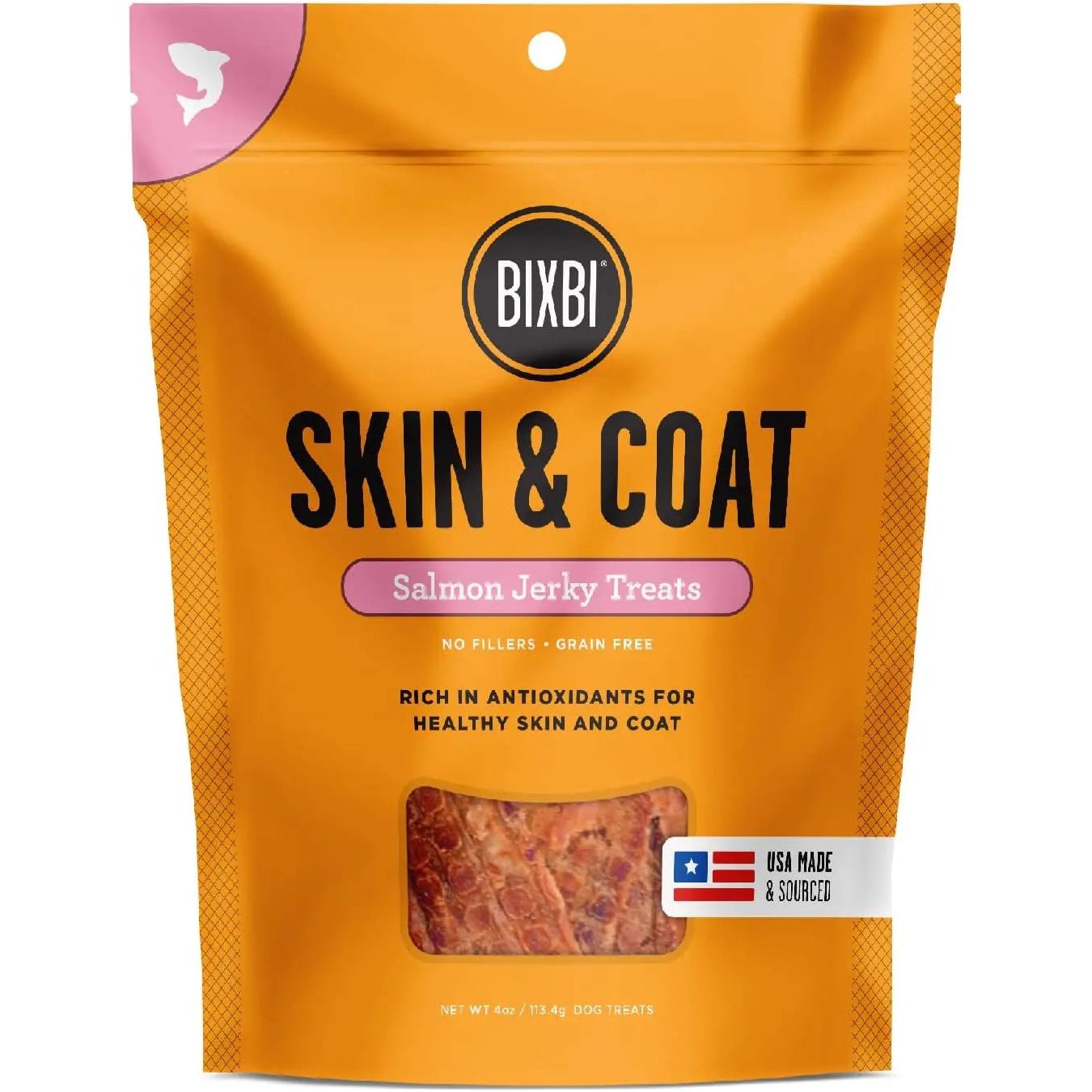 BIXBI Premium Grass - Fed Beef Jerky Dog Treats for Healthy Skin & Coat