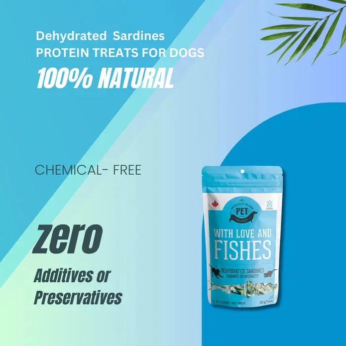 Granville High - Quality Dehydrated Protein Sardine Treats Ideal for Both Dogs and Cats