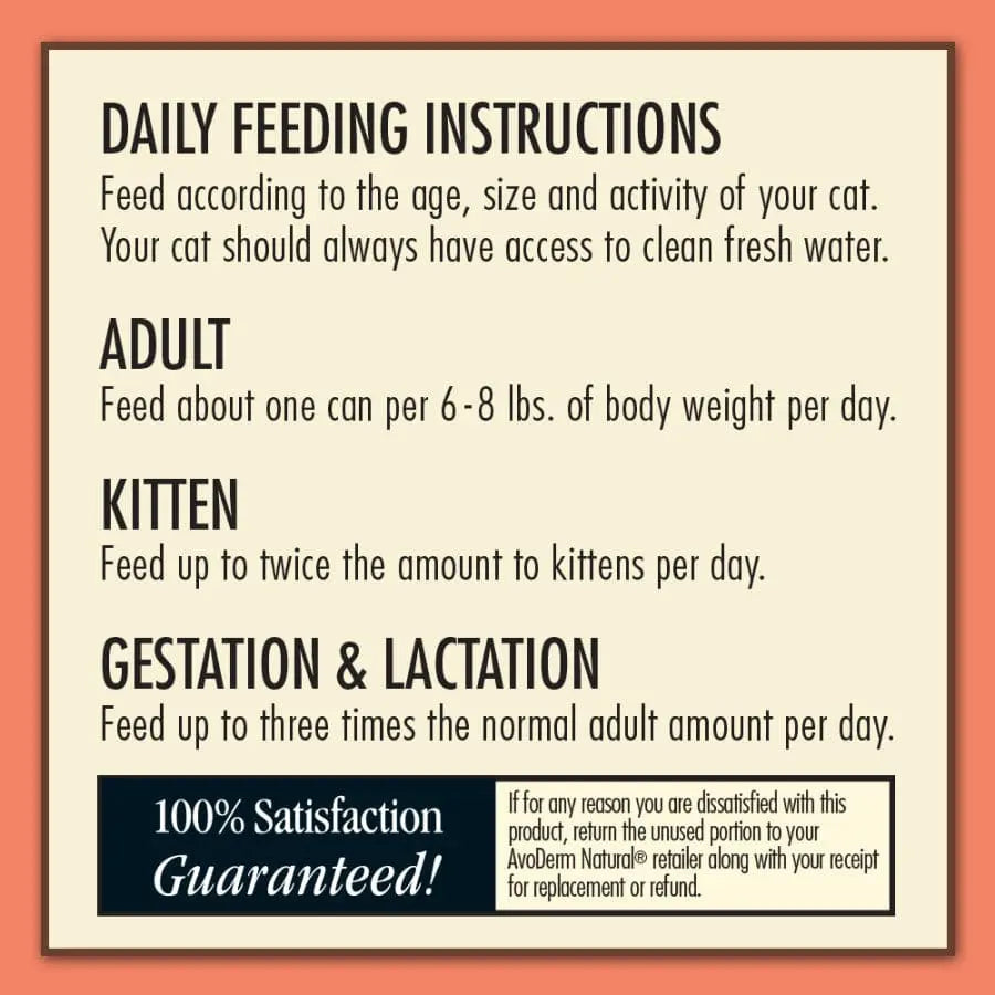 AvoDerm All-Natural 5.5 oz Wet Cat Food - Salmon Formula, 24 Cans