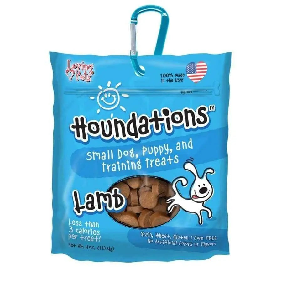 Loving Pets 4 oz Bite-Size Soft Lamb Chew Dog Treats, Ideal for Training
