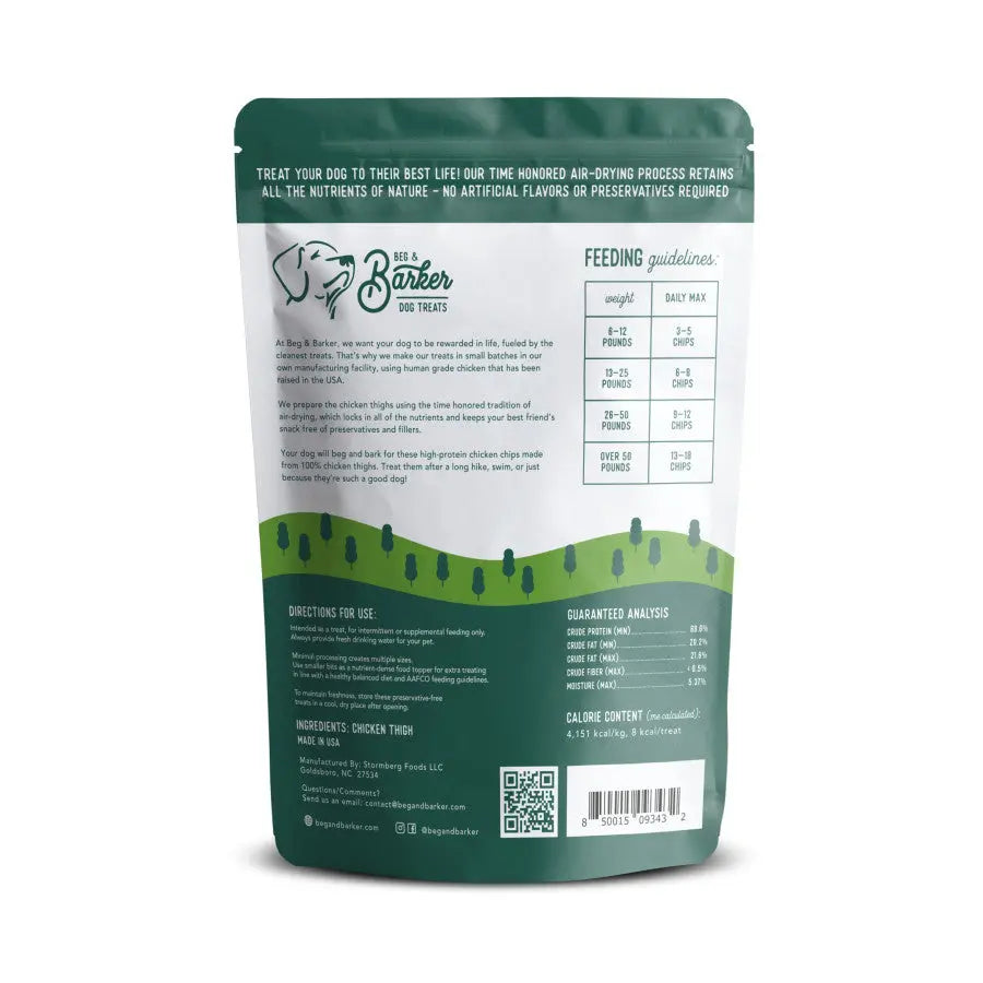 Beg & Barker All - Natural Air - Dried Whole Chicken Chip Dog Treats from USA
