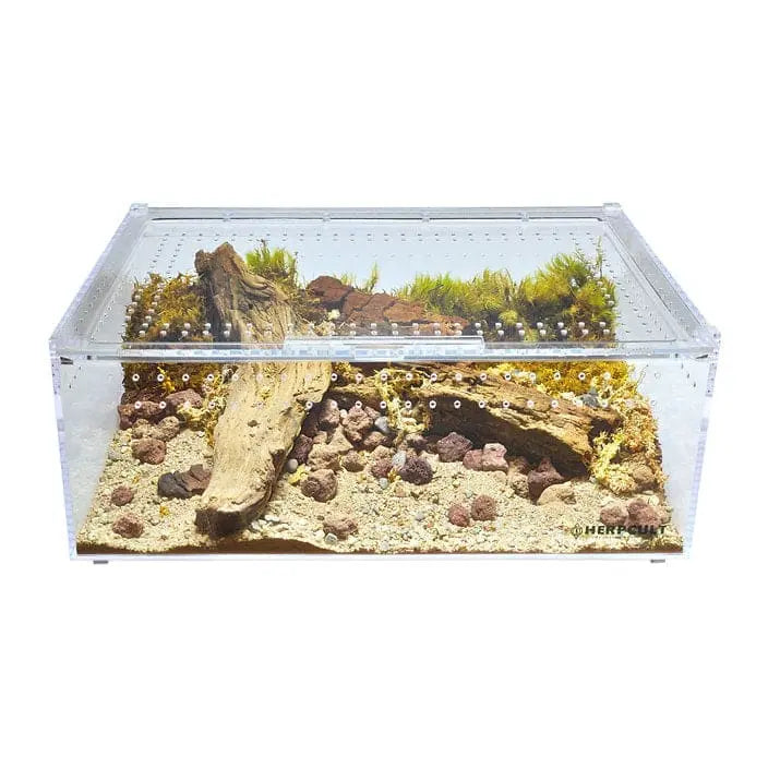Extra-Large Acrylic Transparent Top Reptile Breeding Terrarium Cage Tank for Geckos, Ideal for Creating a Comfortable Habitat