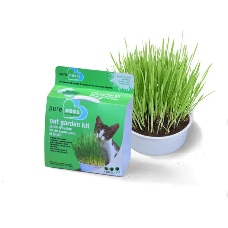 Van Ness Plastics Organic Oat Garden Kit for Cats - 4 oz, Hairball Relief