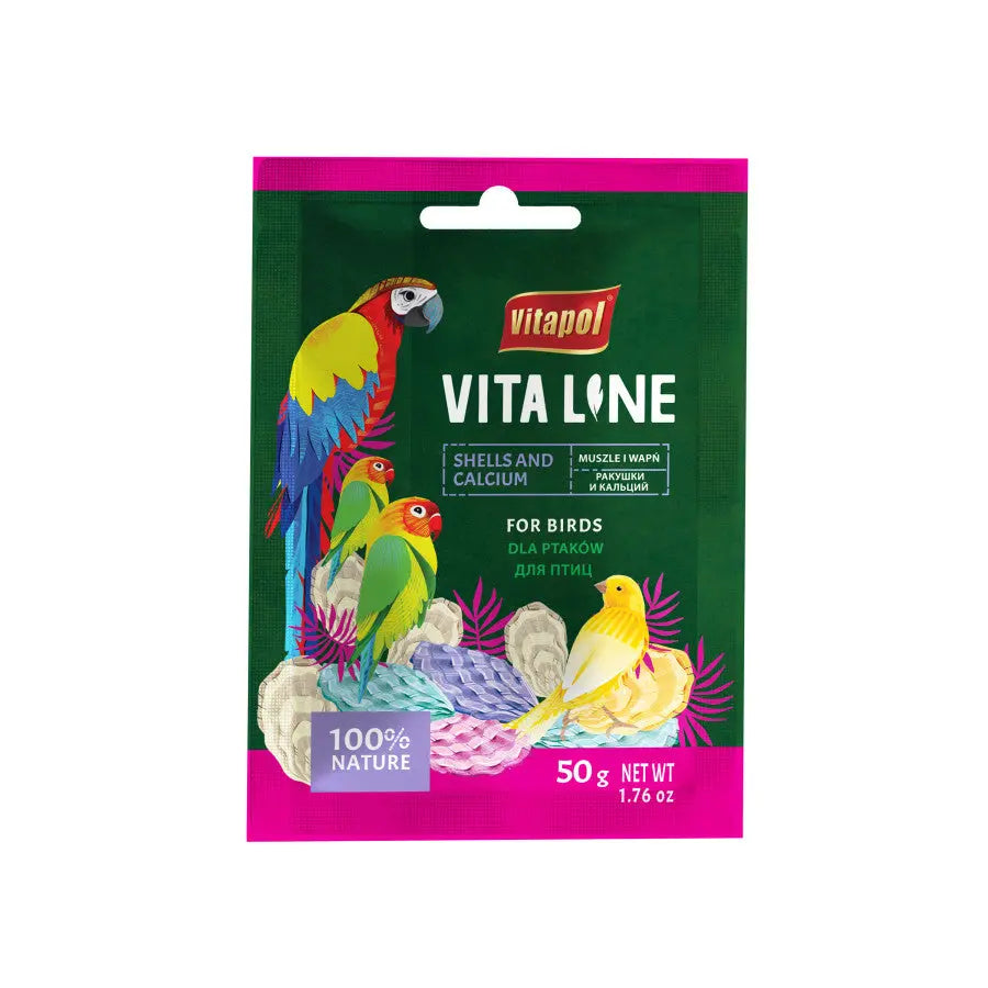 Vitapol Vita Line A & E Cages 50g Bird Calcium Supplement with Oyster Shells