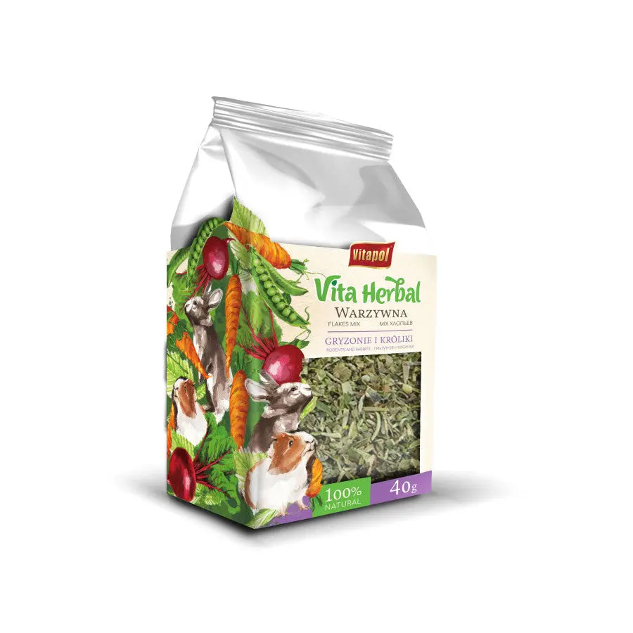 Vitapol A & E Cages Vita Herbal Natural Vegetable Patch Mix for Small Pets