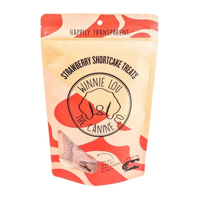 Winnie Lou 5 oz Organic Strawberry Shortcake Flavored Dog Treat Biscuits