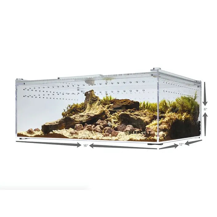 Extra-Large Acrylic Transparent Top Reptile Breeding Terrarium Cage Tank for Geckos, Ideal for Creating a Comfortable Habitat