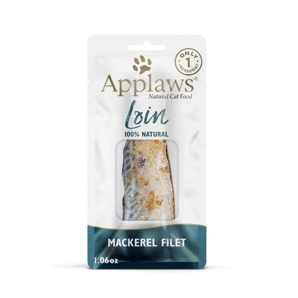 Applaws Premium Natural Cat Treats - 12-Pack of 1.06oz Whole Mackerel Loins
