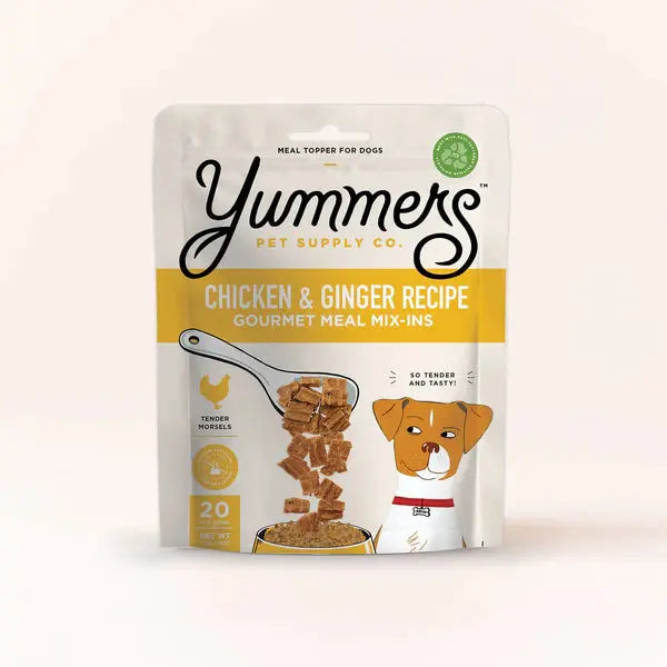 Yummers Premium Gourmet Chicken & Ginger Recipe Meal Mix-in Dog Food Topper, 5 oz Package
