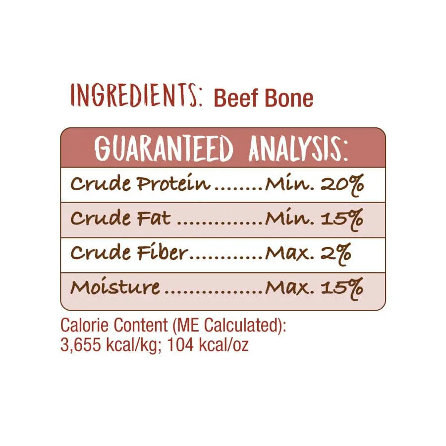 Cadet Farm to Paws Oven-Roasted Sliced Beef Knuckle Bones - Natural Long-Lasting Dog Chews
