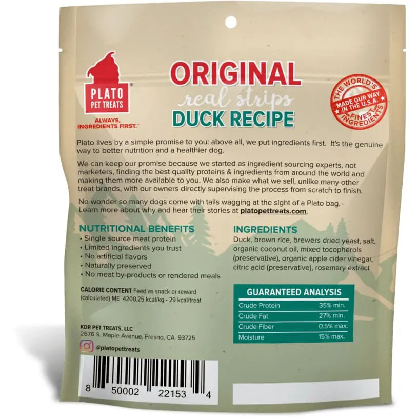 Original Soft Duck Strips Dog Treats with Brown Rice