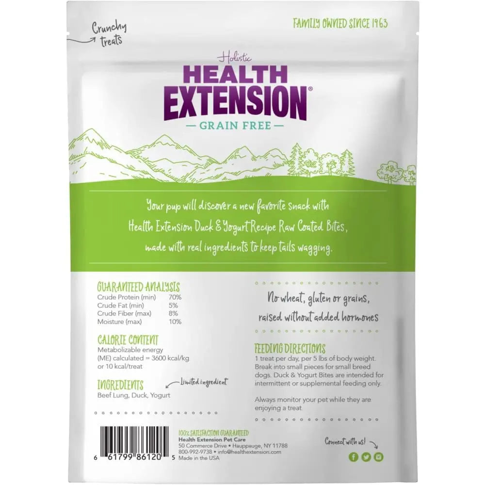 Health Extension Premium Bully Puffs Duck Flavored Dog Treats, 5 Ounce Package