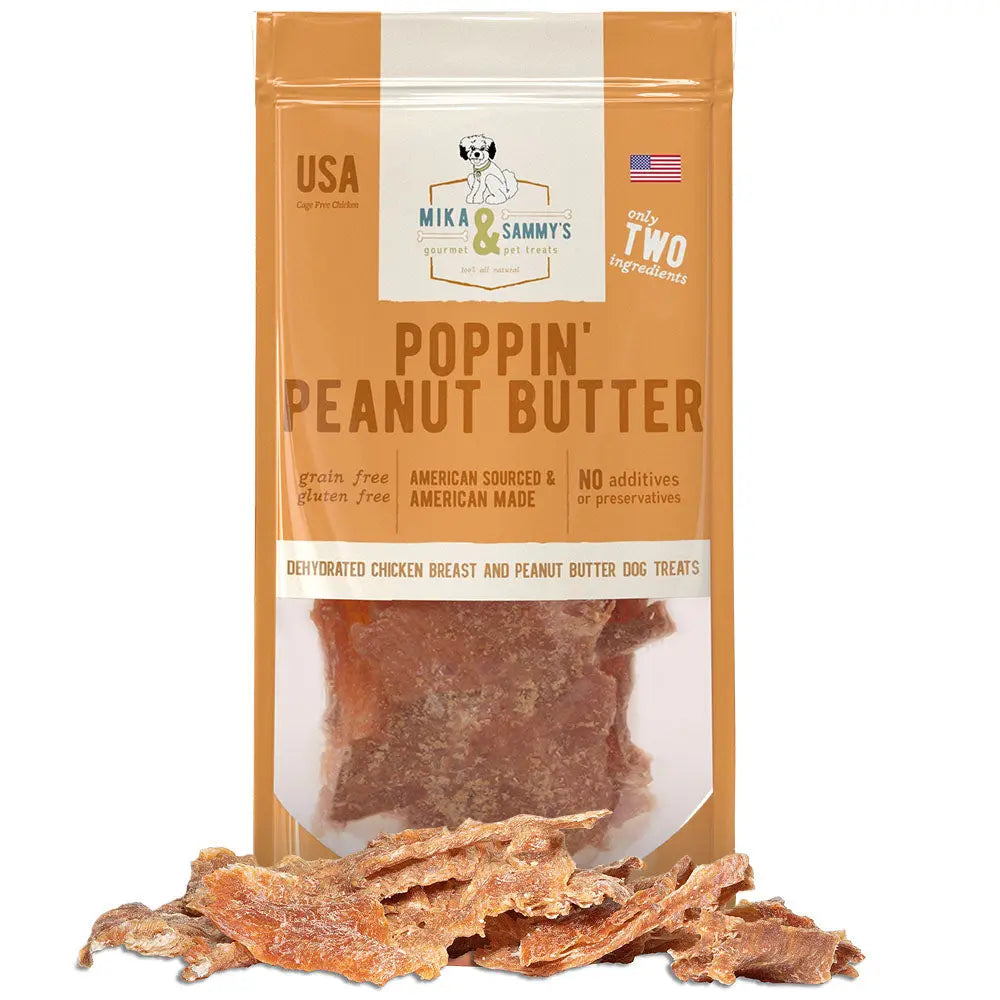 Mika & Sammy’s 5oz Dehydrated Poppin' Peanut Butter Dog Treats