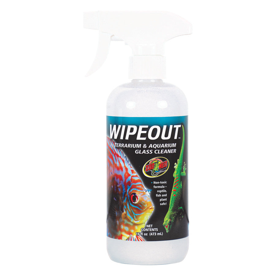 Zoo Med High - Performance Terrarium, Aquarium, and Paludarium Glass Cleaner - WipeOut Formula