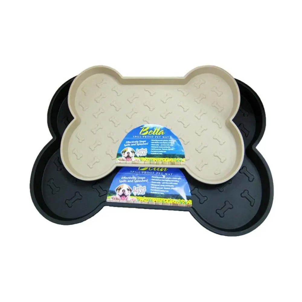 Loving Pets® Large-sized Black Bella Anti-spill Dog Feeding Mat