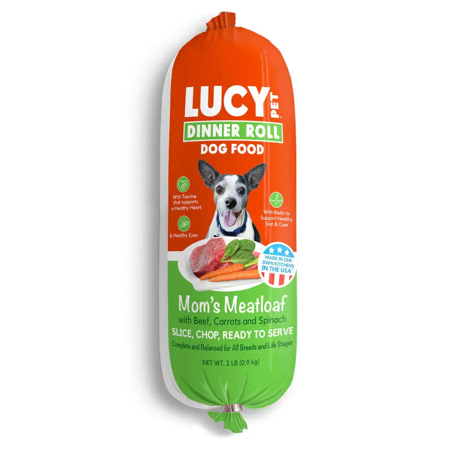 Lucy Pet's Premium 2 lb Mom's Meatloaf Dinner Roll for Dogs
