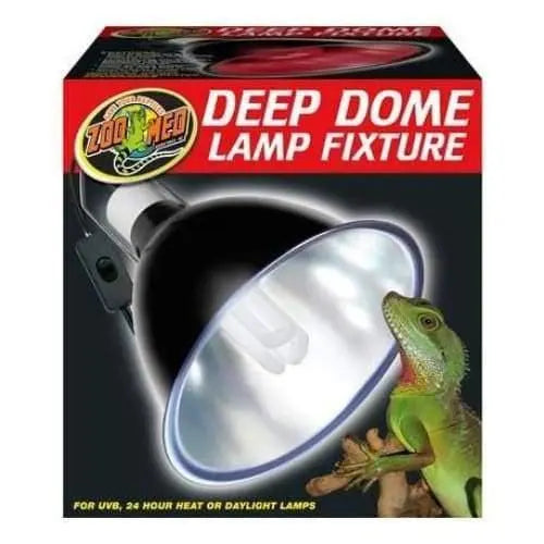 Zoo Med Black Deep Dome Lamp Fixture for Enhanced UV Output