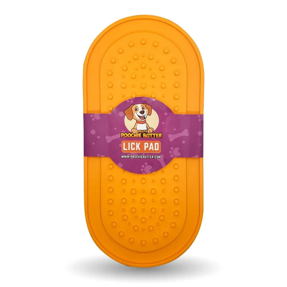 Oval - Shaped Poochie Butter Licking Pad with Suction Cups for Pets
