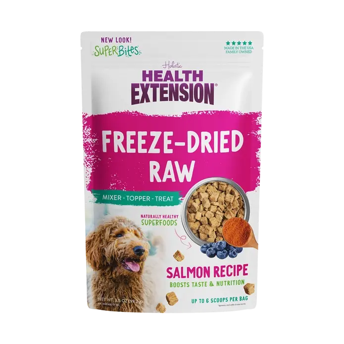 Health Extension Freeze - Dried Superbites Raw Salmon Mixer for Canine Delights