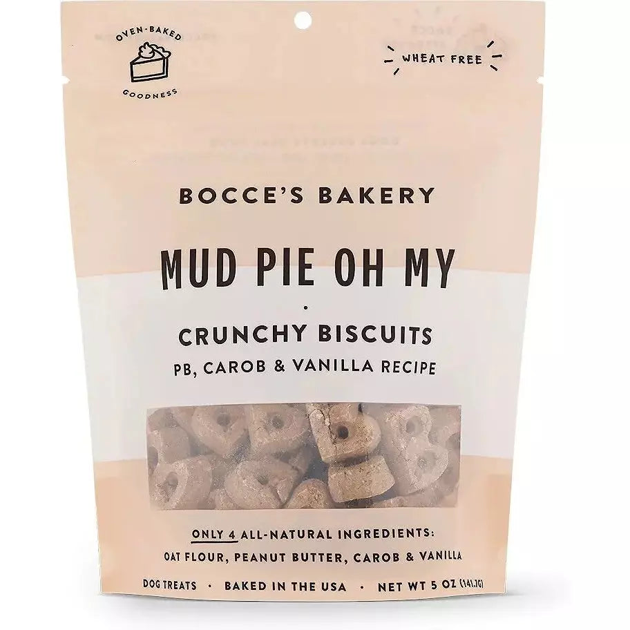 Bocce's Bakery 5oz Wheat-Free Dog Treats - Mud Pie Oh My Biscuit Bags