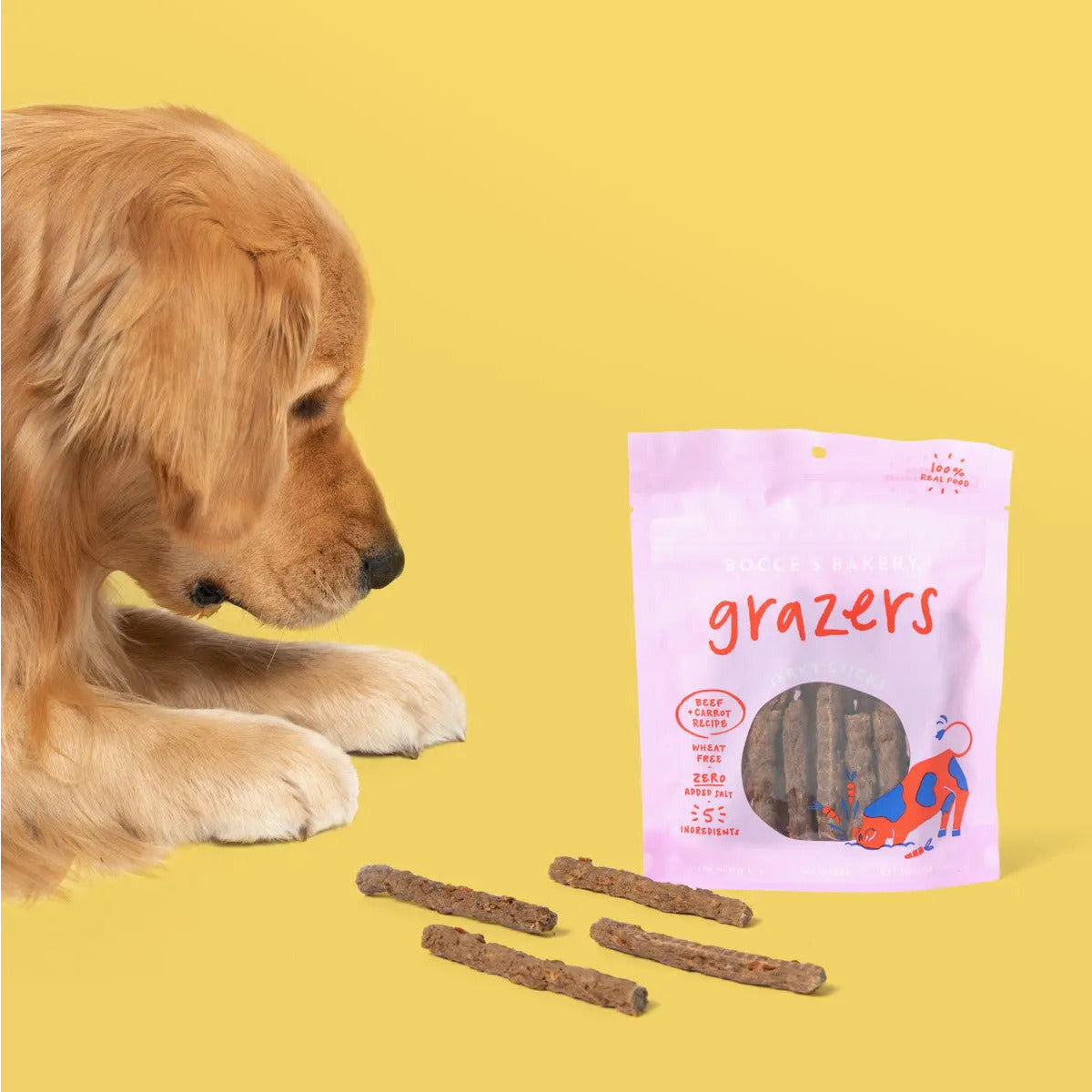 Bocce's Bakery 4oz All - natural High - protein Beef Jerky Sticks Dog Treats