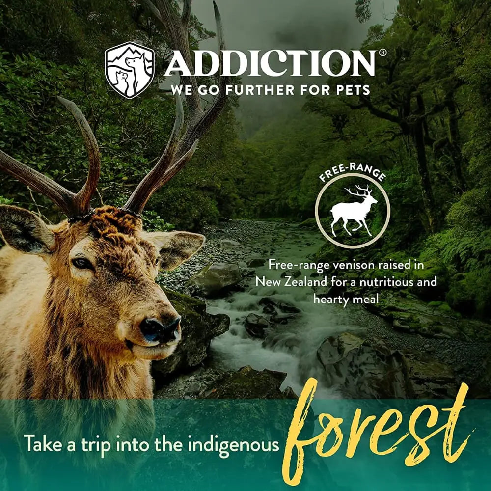 Addiction Homestyle Venison and Cranberry Dinner - An Air - Dried Raw Alternative Dog Food for Canines
