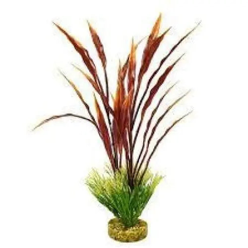 15-inch Blue and Green Colorburst Floral Gravel Base Atoll Grass Plant