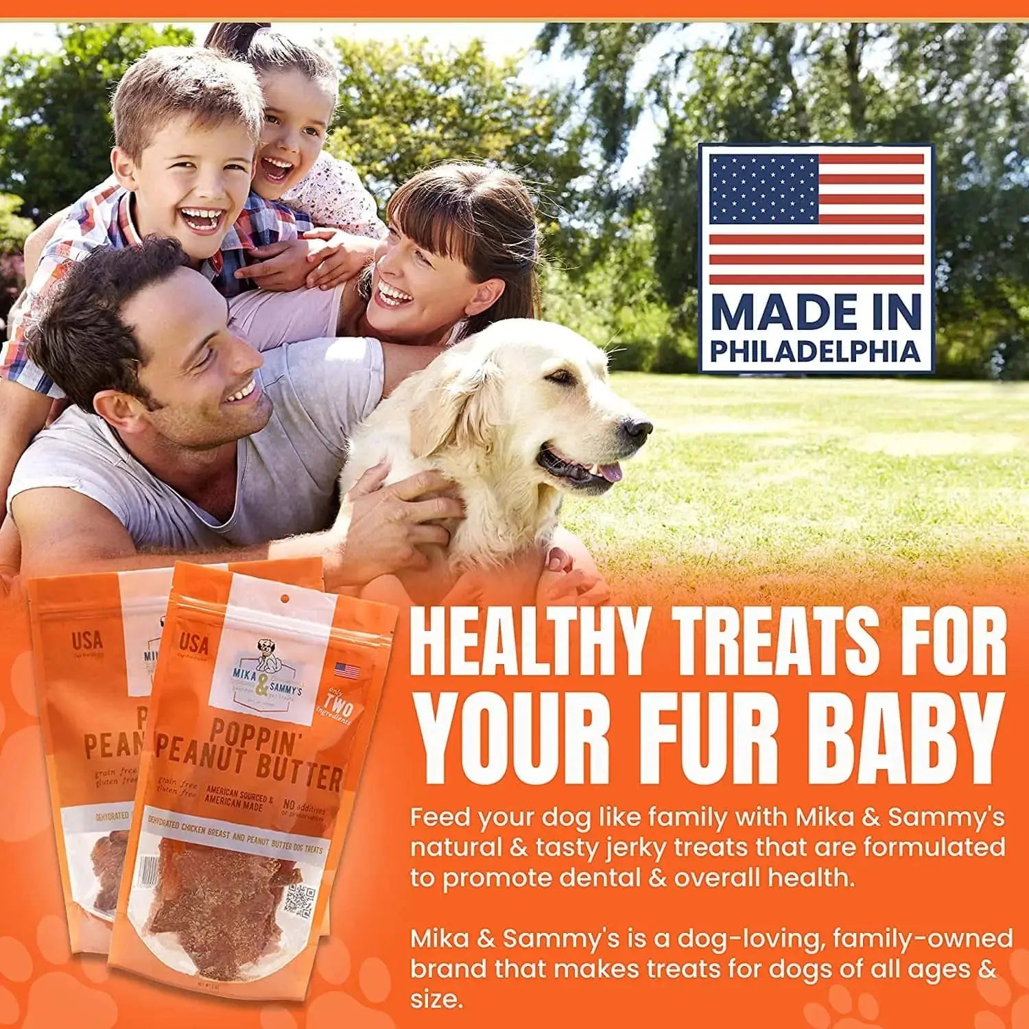 Mika & Sammy’s 5oz Dehydrated Poppin' Peanut Butter Dog Treats