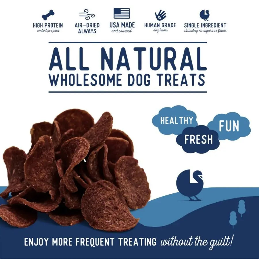 Beg & Barker All - Natural Air - Dried Whole Turkey Gizzard Chips Dog Treats