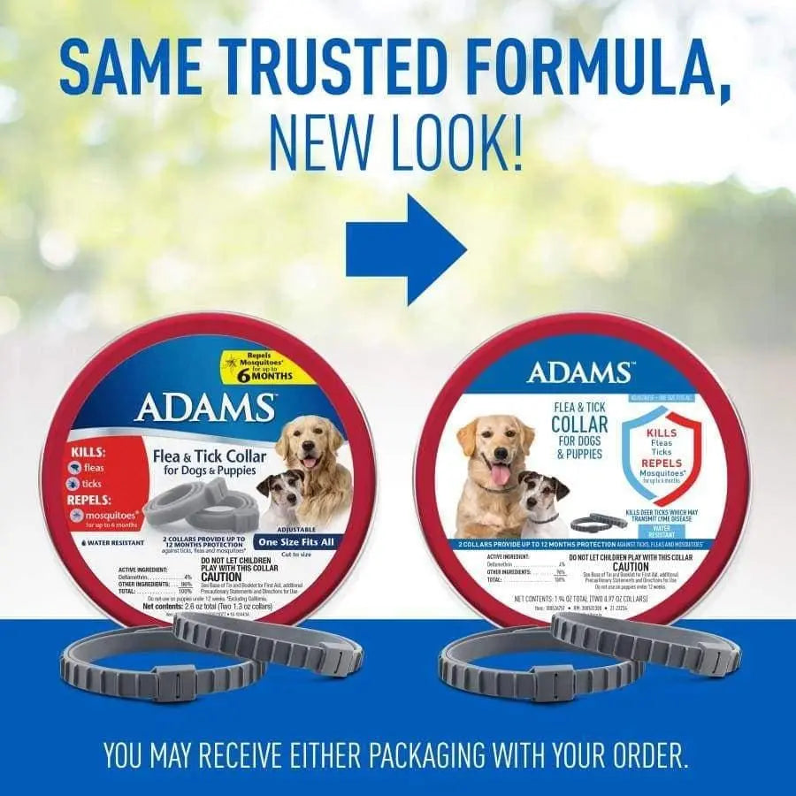 Adams 2-Pack Water-Resistant Flea, Tick & Mosquito Collar for Dogs and Puppies