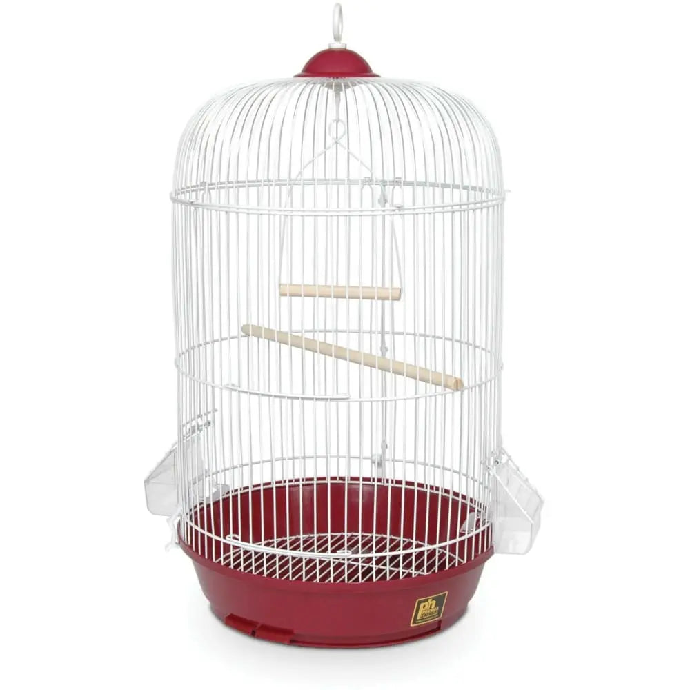 Prevue Pet Red Small Classic Round Cage for Finches and Other Tiny Birds