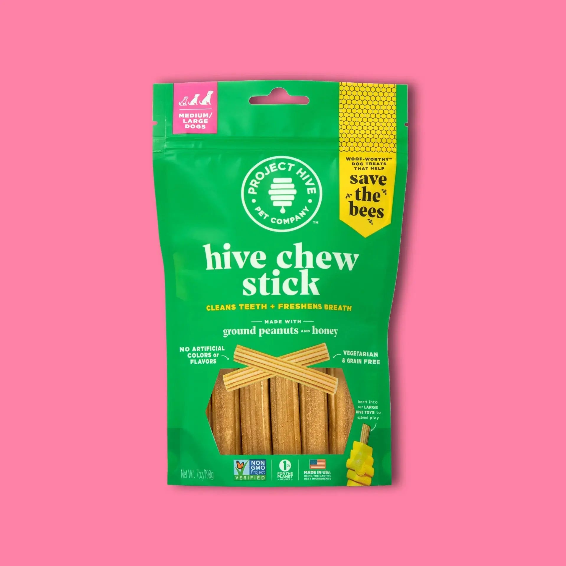 Project Hive Pet Company's All - Natural, USA - Made Hive Dog Chew Stick Canine Treat