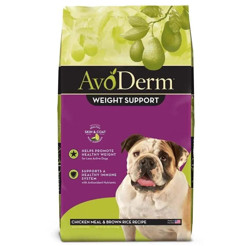 AvoDerm All - Natural Brown Rice and Chicken Meal Based Dry Dog Food for Weight Control