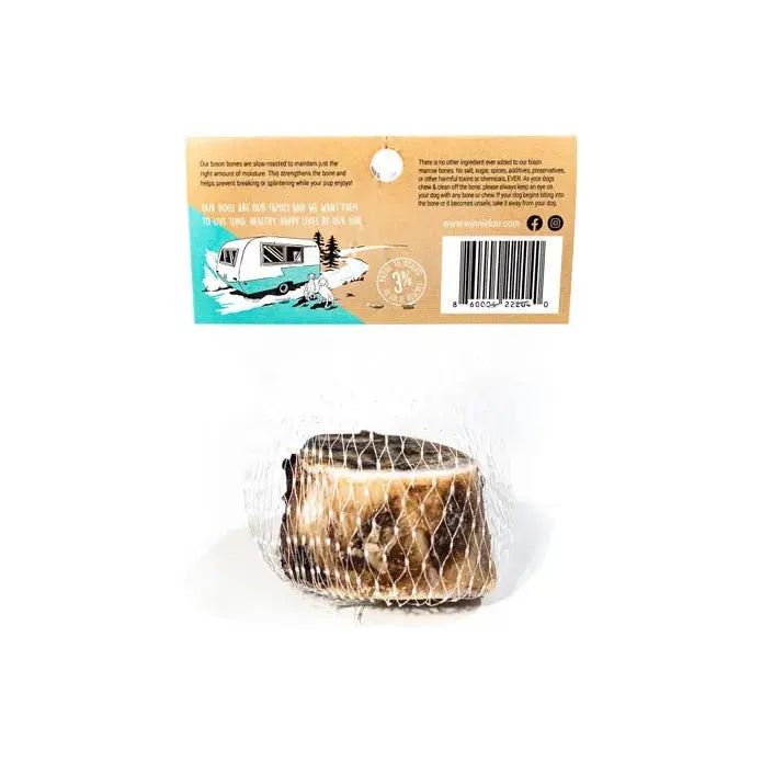Winnie Lou Premium Bison Marrow Bone Dog Treats - A Nutritious Delight for Your Furry Friend