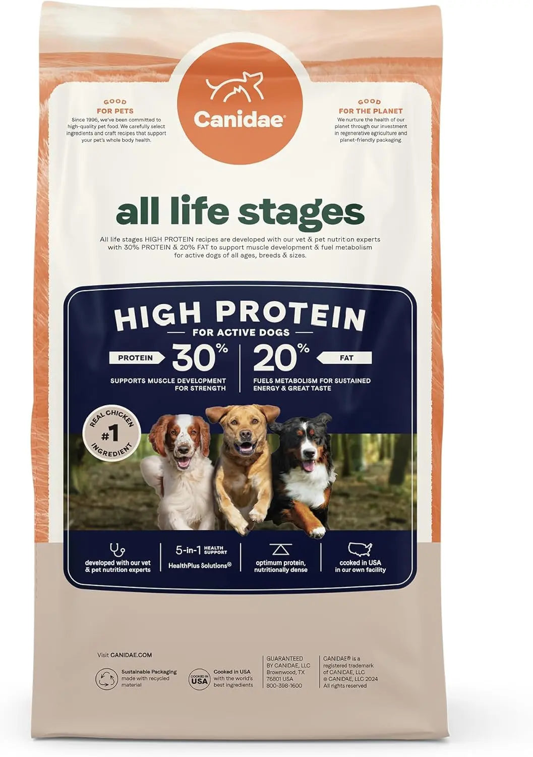 CANIDAE High-Protein Multi-Protein Dry Dog Food for All Life Stages