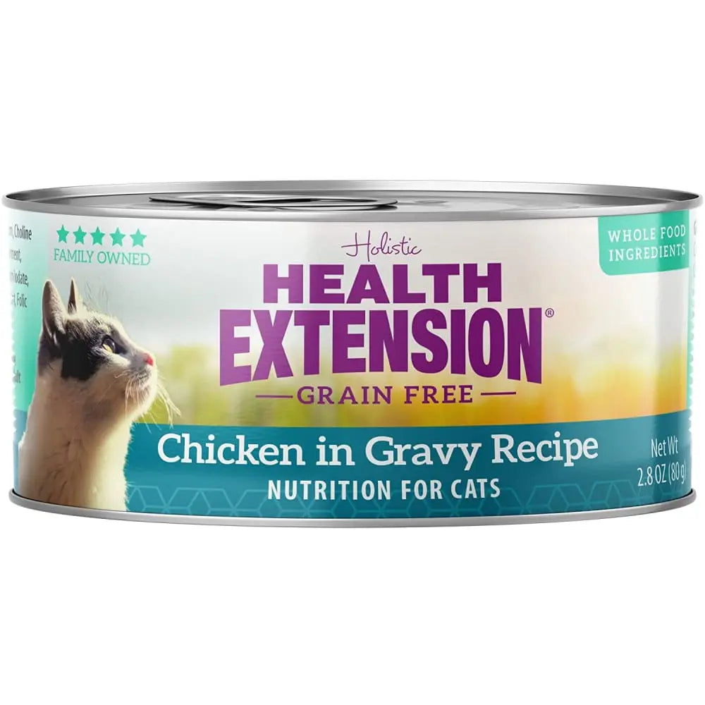 Health Extension Grain - Free Canned Cat Food: Chicken in Gravy, 24 Cans of 2.8 oz Each