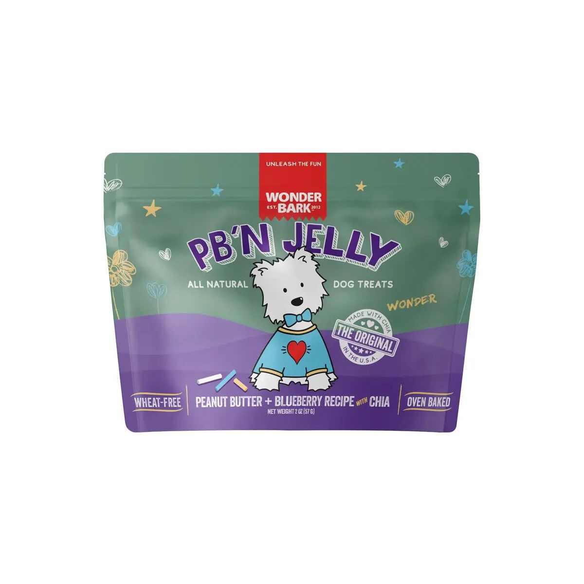 Wonder Bark's 2oz PB'N Jelly Dog Bites: Handmade, Nutritious Treats