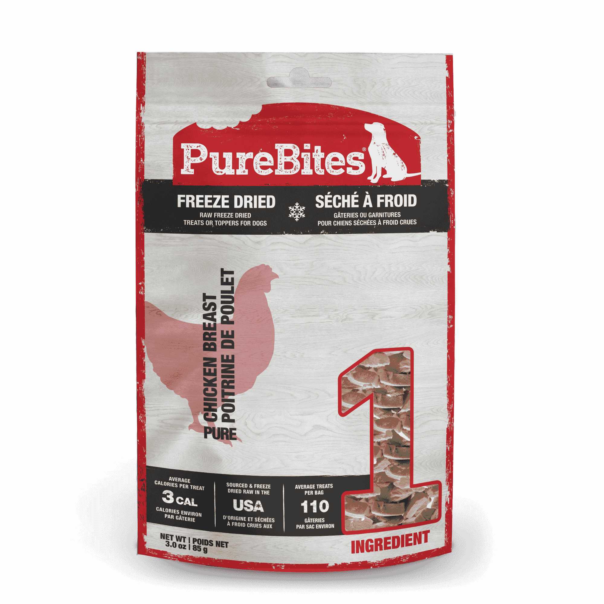 PureBites USA-Sourced Freeze-Dried Chicken Breast Dog Treats