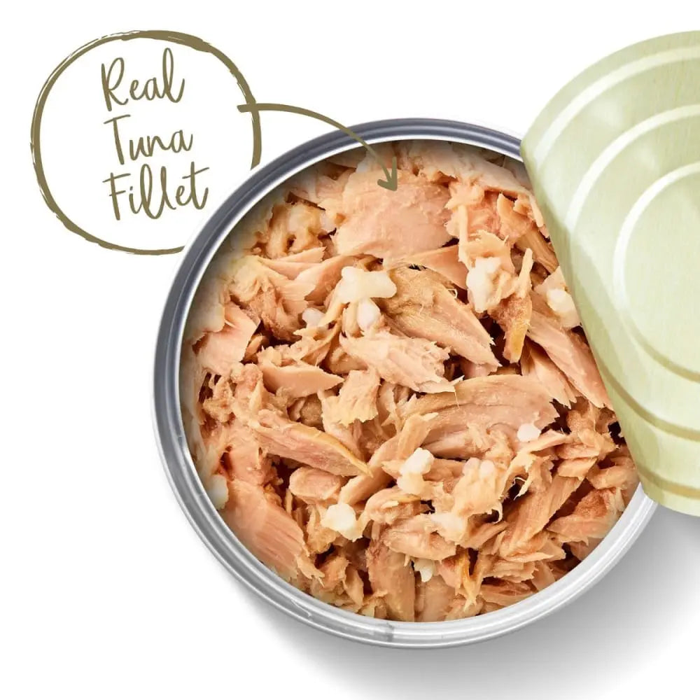 Applaws Natural Canned Wet Cat Food - Tuna Fillet in Fish Broth, Pack of 24 Cans