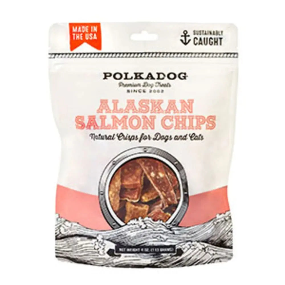 4oz Bag of Polka Dog's Healthy Alaskan Salmon Crunchy Dog Treats
