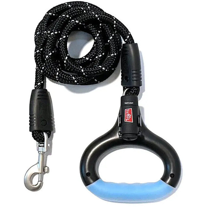 Wigzi Luna Heavy LED Reflective Rope Dog Leash with Comfortable Gel Handle