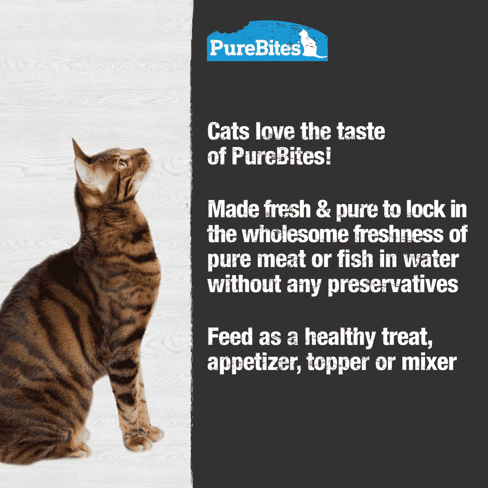 PureBites Wild Skipjack Tuna in Water Mixers Cat Food - Pack of 12 Trays, Each 1.76 oz